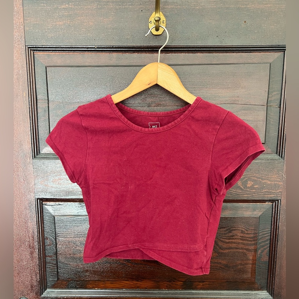 Burgundy crop top